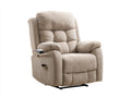 Fauteuil relax - tissu-metal-electrique - 96x94x108 cm - beige - moderne