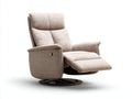 Fauteuil relax - tissu-metal-électrique - 101x92x106 cm - beige - moderne